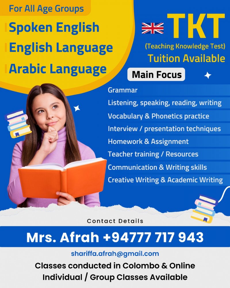 SPOKEN ENGLISH & ENGLISH LANGUAGE CLASSES