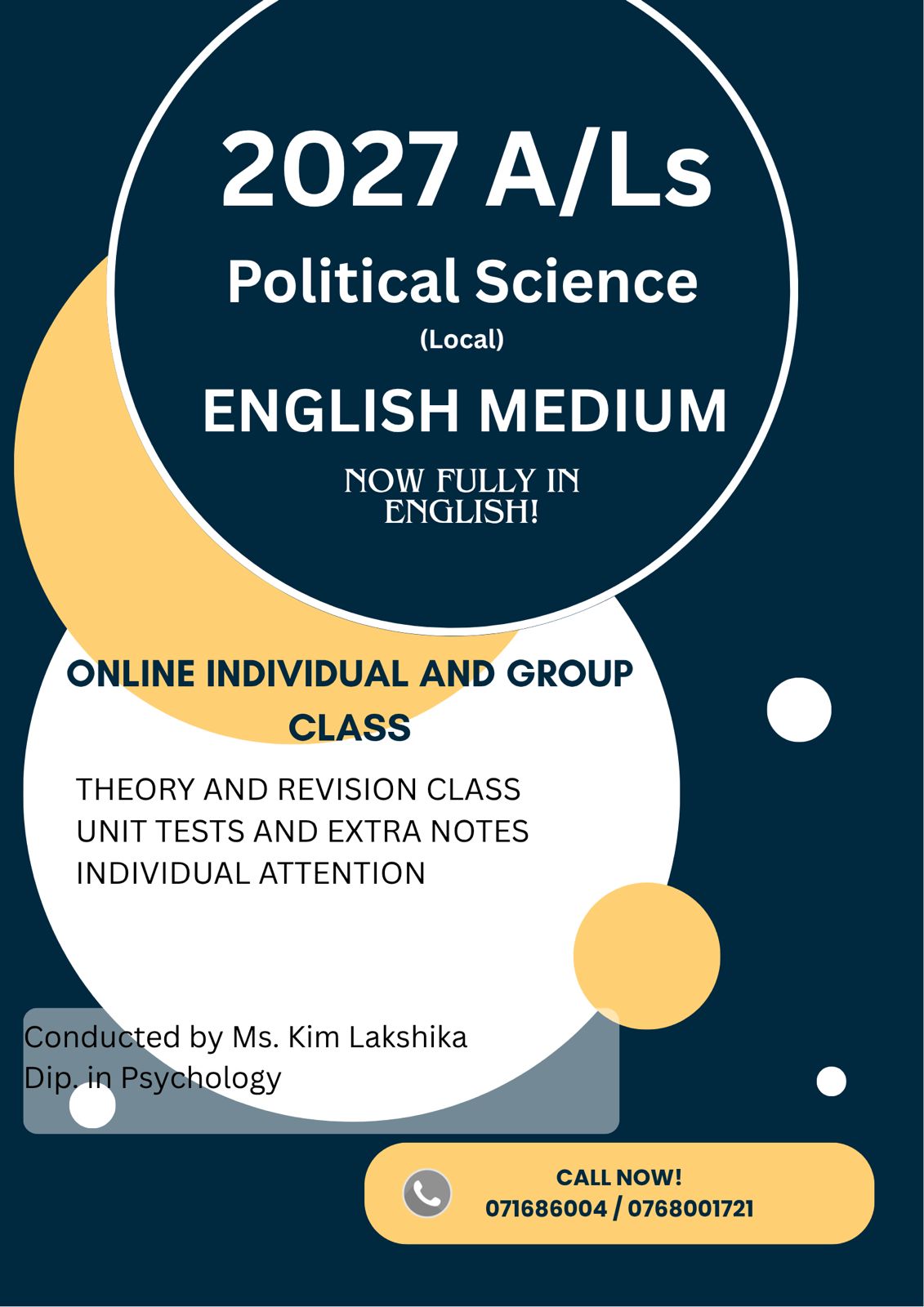 Political Science English Medium