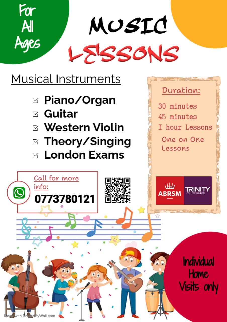Music Lessons For Kids - Individual Piano | Western Violin | Guitar Lessons Home Visits & Online