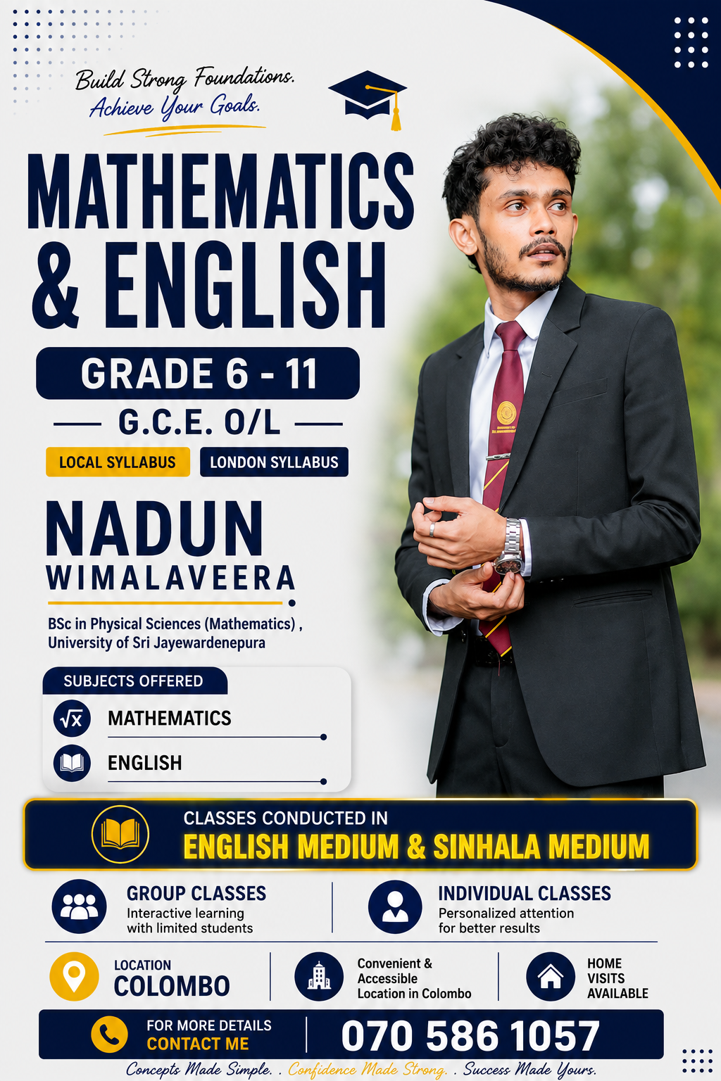 Understand. Practice. Improve. | O/L Mathematics & English Classes | Grade 6–11 | Sinhala & English Medium
