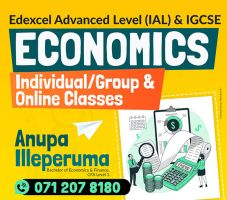 EDEXCEL- IGCSE/Advanced Level (IAL) Economics ( ONLINE/INDIVIDUAL/GROUP)