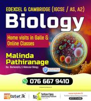 Edexcel & Cambridge Biology Tuition - Home Visits in Galle