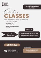 Sinhala and English medium Maths Classes