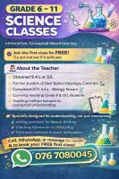 6-11 ශ්‍රේණි විද්‍යා පන්ති -online(සිංහල medium)