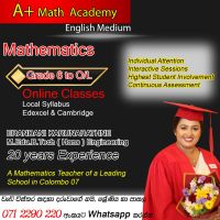 Mathematics Classes - Grade 6-11 - English medium & Sinhala medium