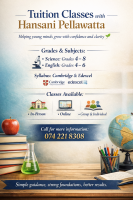 Tuition Classes by Hansani Pellawatta